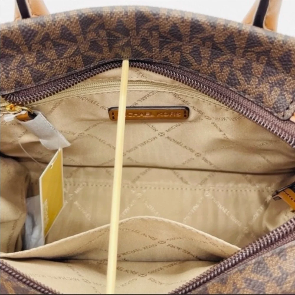 Michael Kors Mirella Small Crossbody Tote Bag Brown New